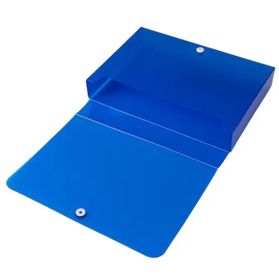 JAM Paper Blue Plastic Index Card Case {5}