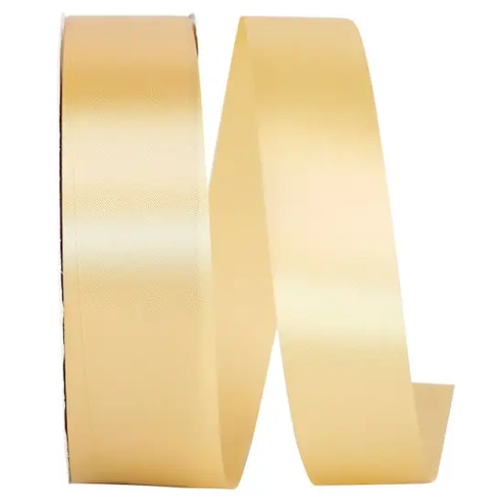 JAM Paper 3/8" x 100yd. Single Face Satin Allure Ribbon Raw Silk {1}