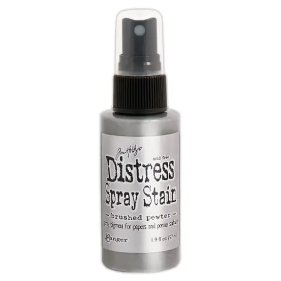 Tim Holtz Distress&reg; Spray Stain, 1.9oz. Brushed Pewter {1}