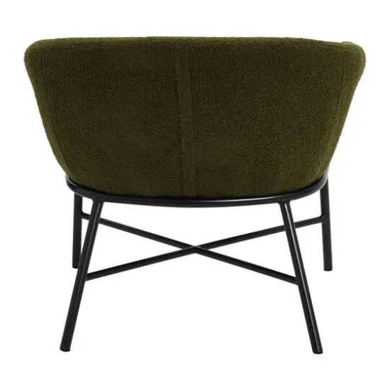 Hello Honey&reg; Bowery Boucle Upholstered Accent Arm Chair Dark Green {9}
