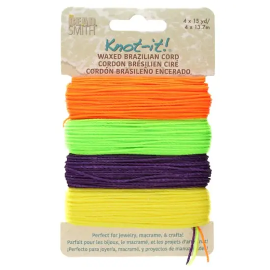 Beadsmith&reg; Knot-it!&trade; Trick or Treat Waxed Brazilian Cord {1}
