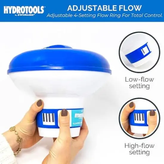 Swimline HydroTools 9" Adjustable Floating Swimming Pool Chemical Dispenser {4}