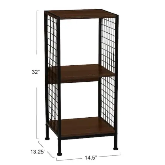 Household Essentials 28" Trellis 2 Compartment Storage Bookshelf Brown {4}