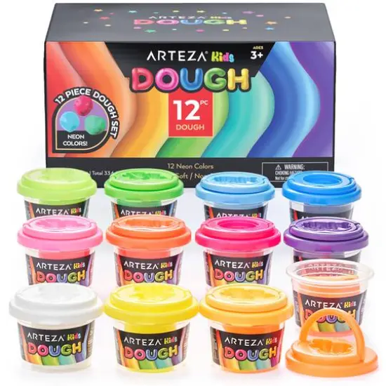 Arteza&reg; Kids 12 Piece Neon Colors Dough Set {1}
