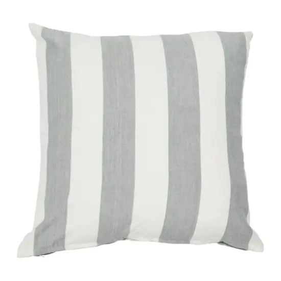 Hello Honey&reg; 20'' Square Gray Striped Cotton Pillow Cover {3}
