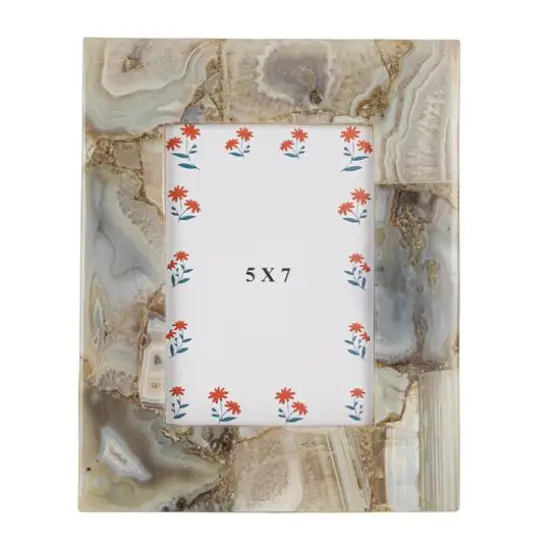 Hello Honey&reg; 5" x 7" Multicolor Agate Photo Frame {8}