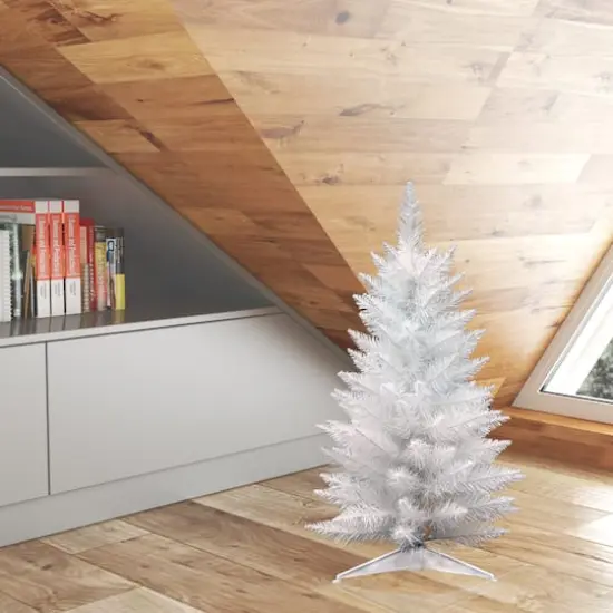 2.5ft. Unlit Sparkle White Spruce Artificial Christmas Tree {3}