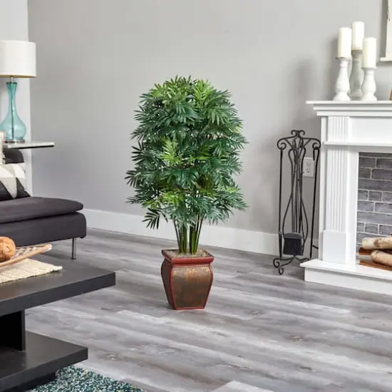 3.5ft. Mini Bamboo Palm Tree In Decorative Vase {4}