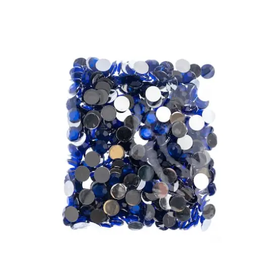 John Bead Acrylic Round Flat Back Rhinestones, 10mm Royal Blue {4}