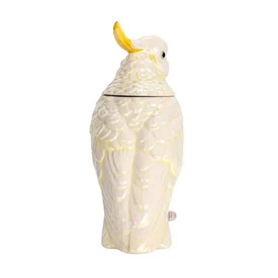 Hello Honey&reg; 9.25" White Ceramic Cockatoo Jar {7}