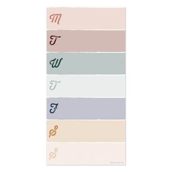 TF Publishing Weekly Color Block Boho Magnet List Pad {1}