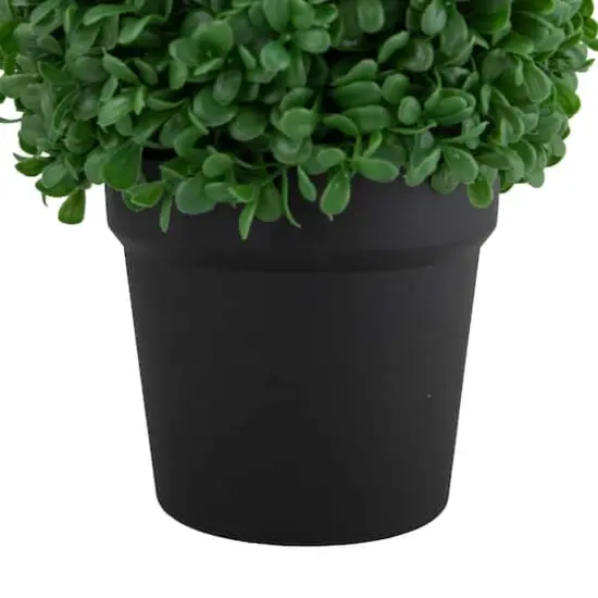 9.5" Artificial Boxwood Ball Topiary in Round Pot {5}