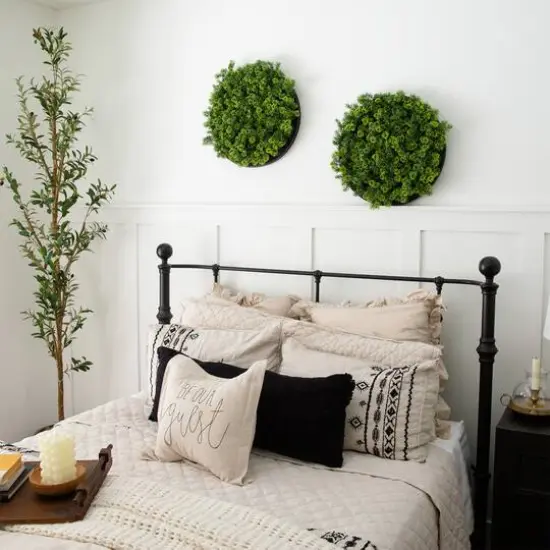 20" Framed Irish Green Meadow Artificial Living Wall Art Panel {11}