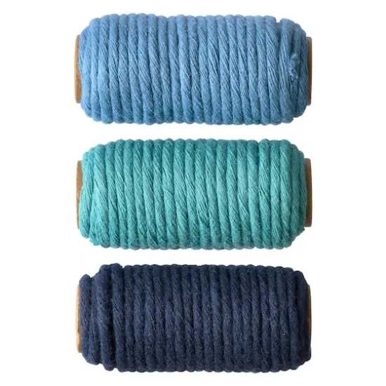3mm Blue Cotton Macram&eacute; Cords by Bead Landing&trade; {1}