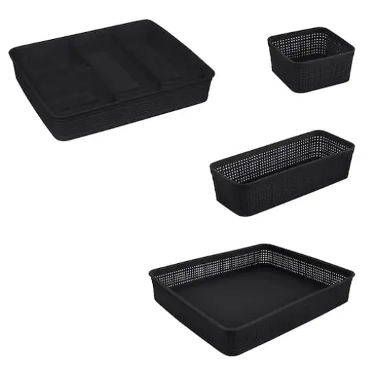 Simplify 5-Piece Organizing Basket Set Black {4}