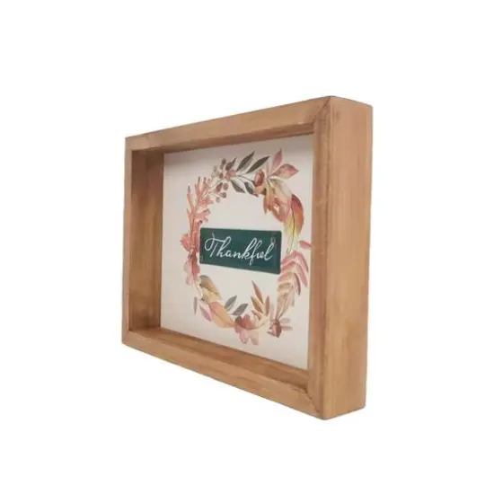8" Thankful Leaf Wreath Tabletop Sign by Ashland&reg; {3}