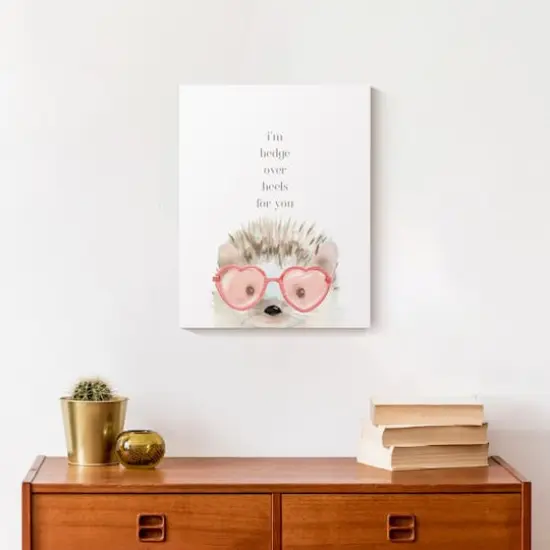Hedge Over Heels 11" x 14" Canvas Wall Art {5}