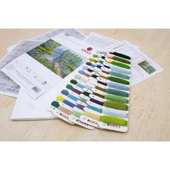 Luca-S Birches at the Edge of the Lake Counted Cross Stitch Kit {9}