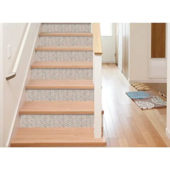 RoomMates Chevron Distressed Wood Backsplash StickTiles&reg; {6}