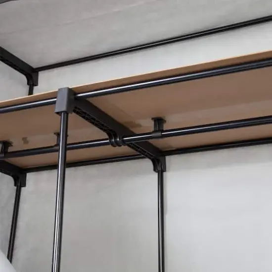 Honey Can Do 46'' Gray Portable Wardrobe Closet {8}