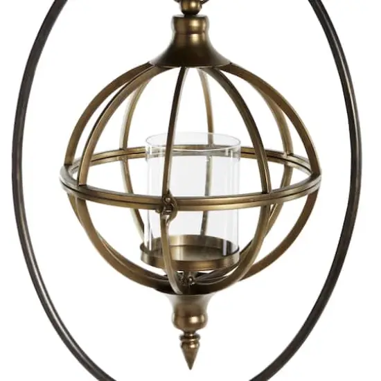 Bronze Iron Modern Candle Holder Lantern, 66" x 16" x 11" {3}