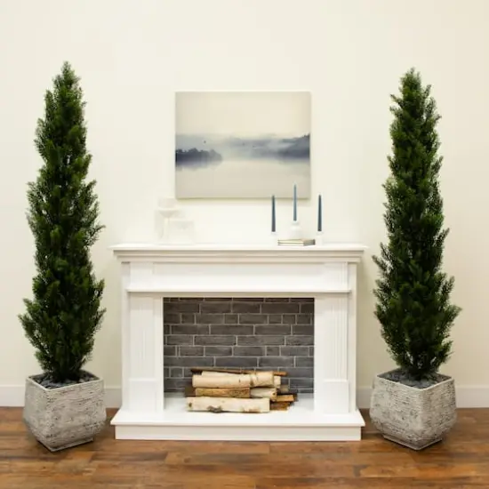 6ft. Potted UV Resistant Topiary Cedar Trees, 2ct. {4}