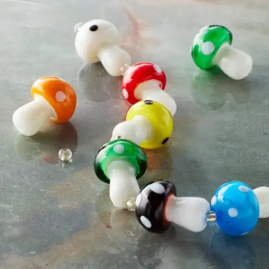 Mushroom Lampwork Glass Bead Mix by Bead Landing&trade; {3}
