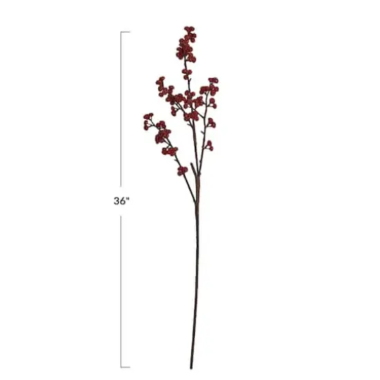 Hello Honey&reg; 36" Red Long Faux Berry Stem {6}