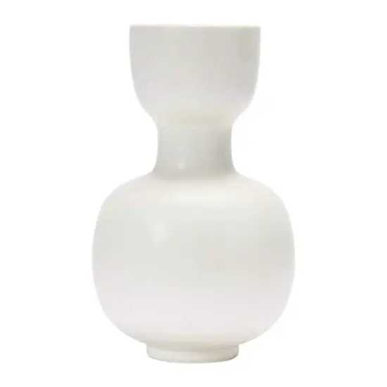 Hello Honey&reg; 12" White Stoneware Vase {3}