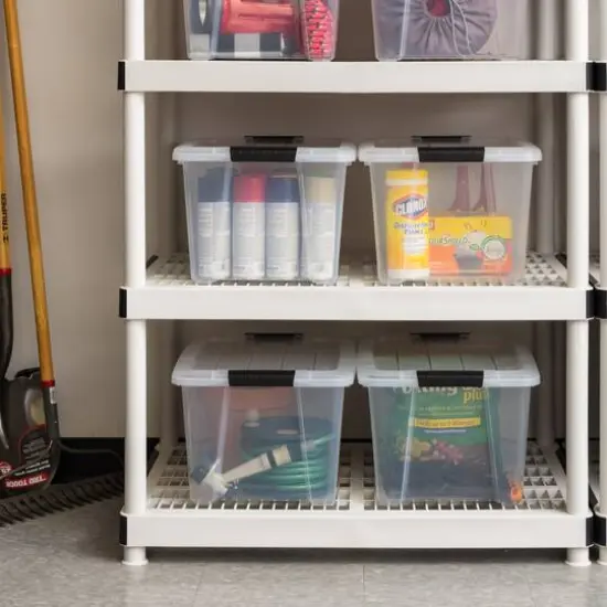 IRIS&reg; 32qt. Buckled Clear Boxes with Clear Buckle Lids, 4ct. {26}