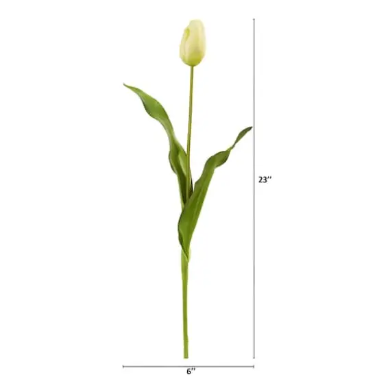 Dutch Tulip Artificial Flower Stem, 12ct. Yellow {4}