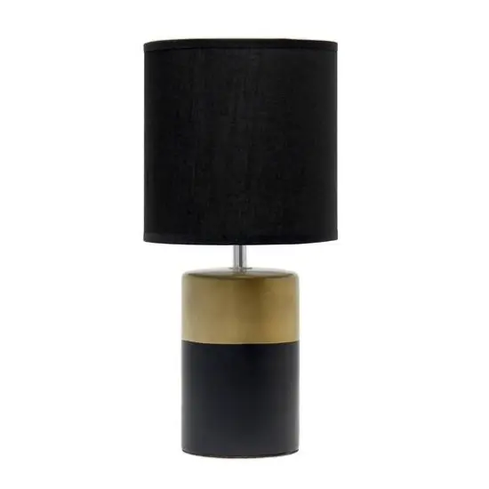 Simple Designs Two Toned Basics Table Lamp Black/Gold {1}