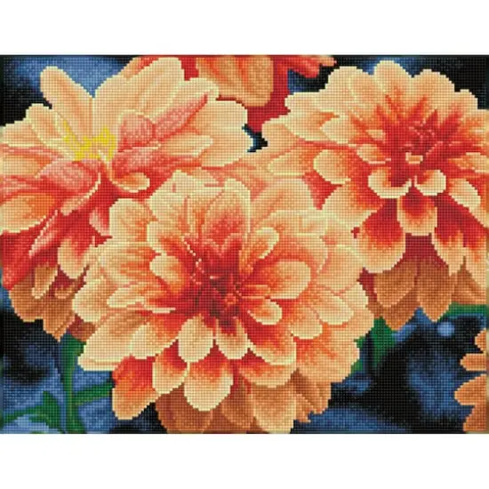 Diamond Dotz&reg; Peach Dahlias Diamond Painting Artwork Kit {1}