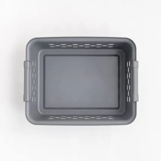 IRIS Gray 7qt. Small Organizer Storage Basket {10}