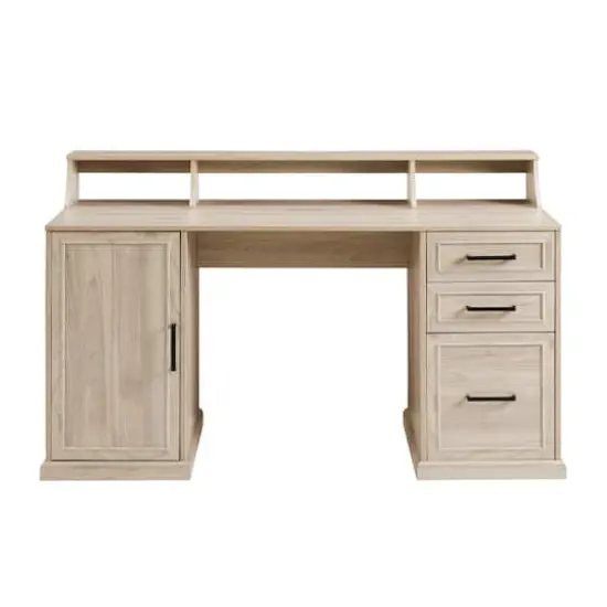 Walker Edison 58" Birch 3 Drawer Computer Desk with Hutch {3}