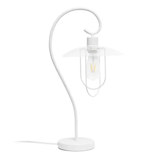 Lalia Home Modern Metal Scroll Table Lamp White {1}