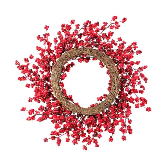 Glitzhome&reg; 25"D Christmas Red Berries Wreath {8}