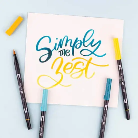 Tombow Lemon Squeezy Dual Brush Pen Set {9}