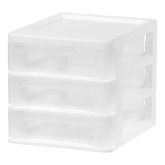 IRIS 7" Clear Tabletop Storage Drawers {1}