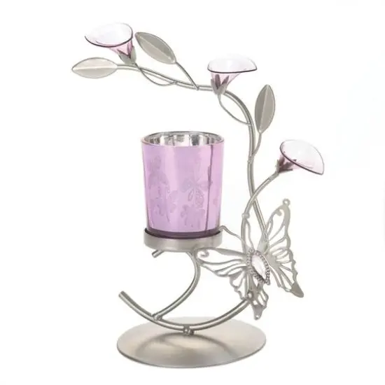 8'' Butterfly Lily Candle Holder {1}