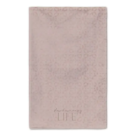 Slow Down Enjoy Life Tea Towel Set Pink {5}