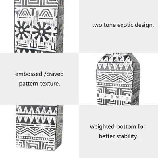 Glitzhome&reg; Textured Metal Boho Vase Set {5}