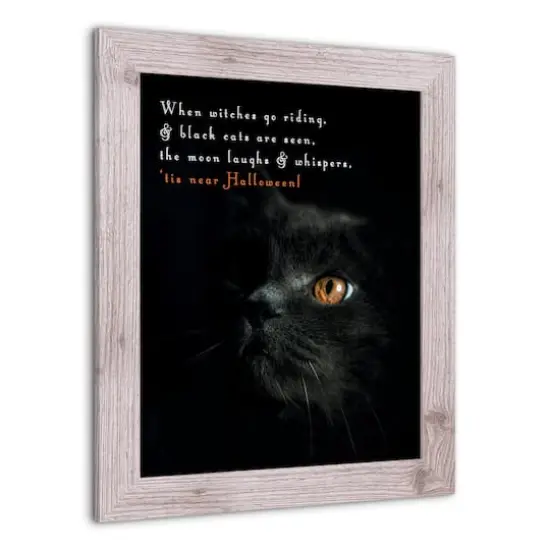 Creepy Cat Western White Framed Print {3}