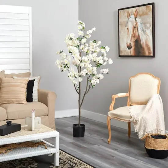 6ft. Potted White Cherry Blossom Tree {5}