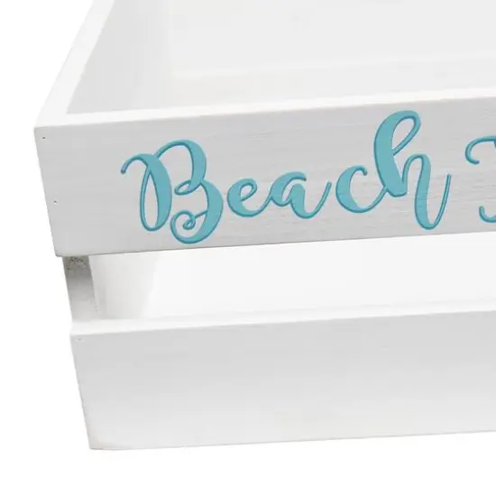 Elegant Designs Large White Wash Coastal Towel Holder, Frame & Toilet Paper Holder Set {11}