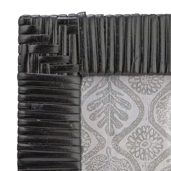 Hello Honey&reg; Black Handwoven Rattan Photo Frame {9}
