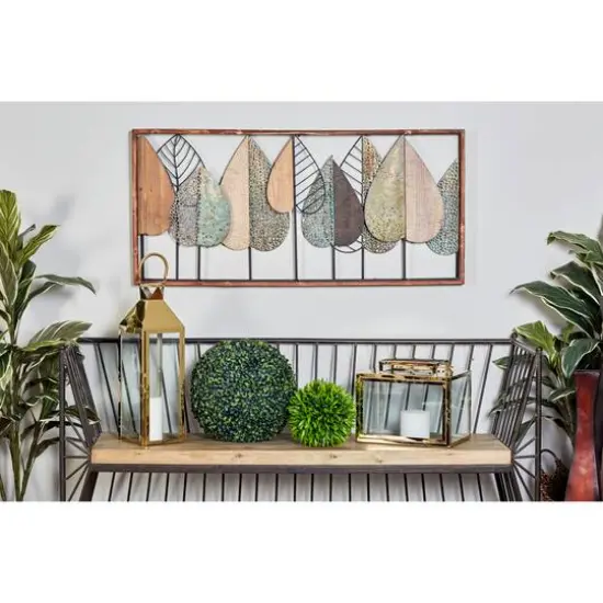 47" Brown Modern Leaves Wall D&eacute;cor {3}
