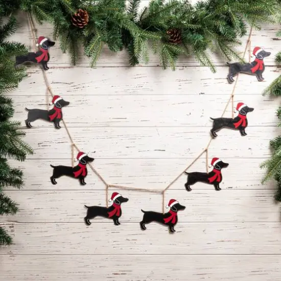 Glitzhome&reg; 6ft. Christmas Dog Garland, 2ct. {3}