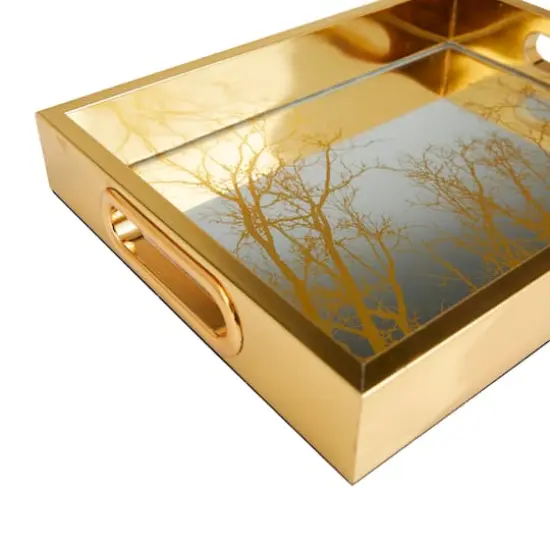 Gold Tree Plastic Glam Tray Set {4}