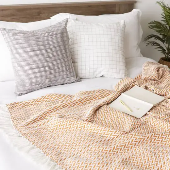 DII&reg; Zig-Zag Throw Pumpkin Spice {7}